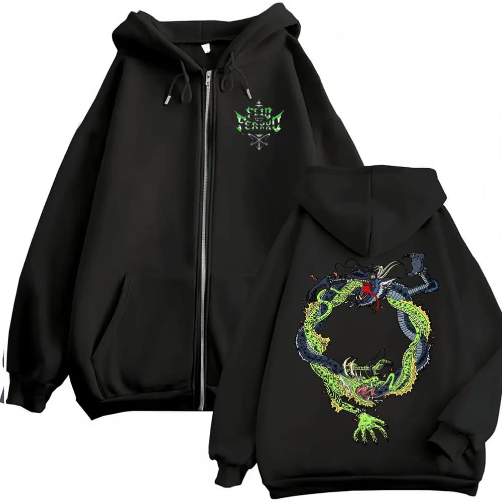 Feid Vs Ferxxo Fallxo Tour 2026 Zip Up Hooded Men Women Fashion Casual Zipper Hoodie Coat Hip Hop High Quality Jacket Sweatshirt