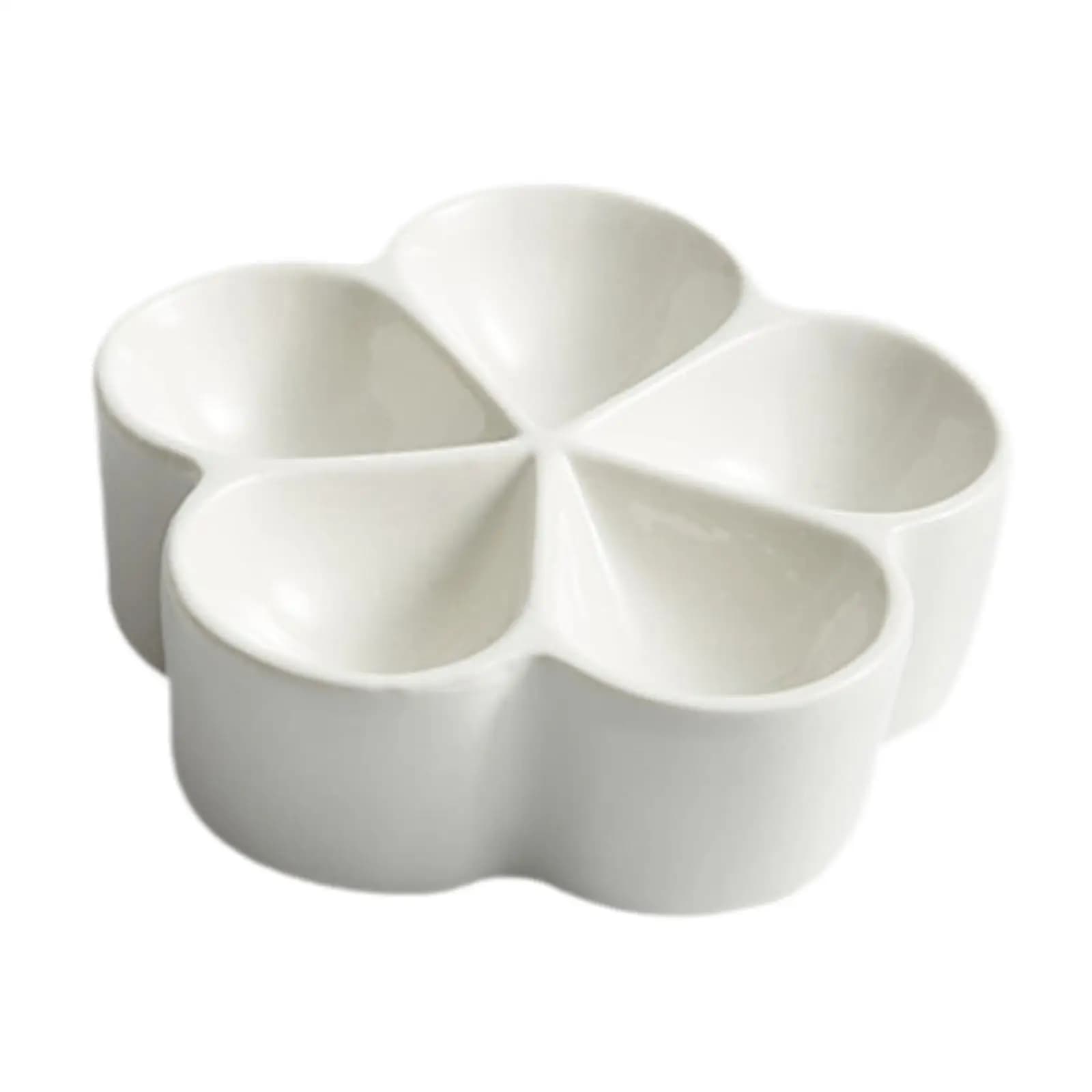 Candy and Nut Serving Platter Tableware Versatile Multi Compartment Ceramic Dried Fruit Tray for Cakes Sweets Salad Dessert Home