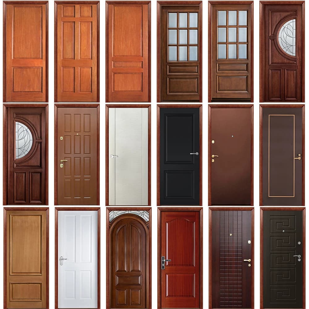 3D realistico Design in legno adesivo per porta carta da parati in PVC rimovibile in stile cinese orientale in legno rosso stampato adesivi per la decorazione della porta