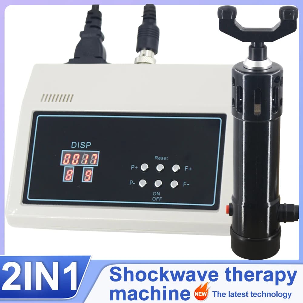 Shockwave Chiropractic Tools 2 IN 1 For ED Treatment Pain Relief Massage Gun Body Muscle Relaxation Shock Wave Therapy Machine