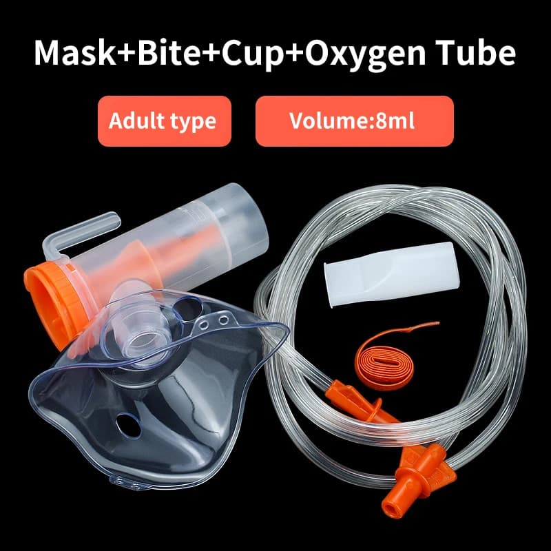 JUSTLANG Nebulizer Mask for Compressor Nebulizer Machine Adult Baby Asthma Tosses Inhaler Bushing Tube Naso Corazzato Domestic Use