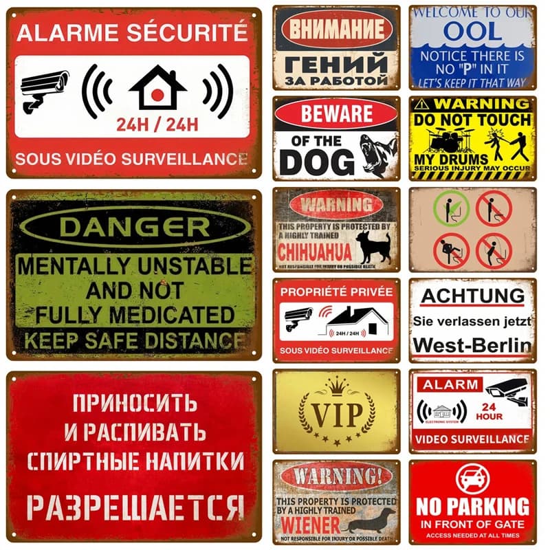 Warning Retro Metal Plate, Vintage Teaches in Milk, Metal Posters for Garage, Home, Man Cave, Wall Decoration, Pub Art, Attention Plate
