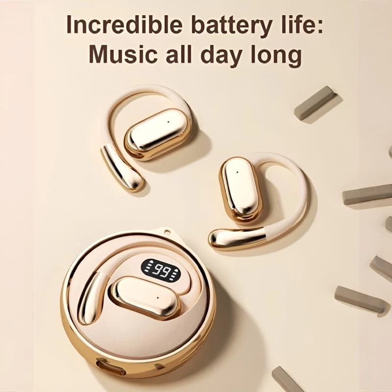 360 ° Wireless Surround Smart intrauricular headphones with low latency, fingerprint control, Bluetooth OnEar headphones, long-lasting battery