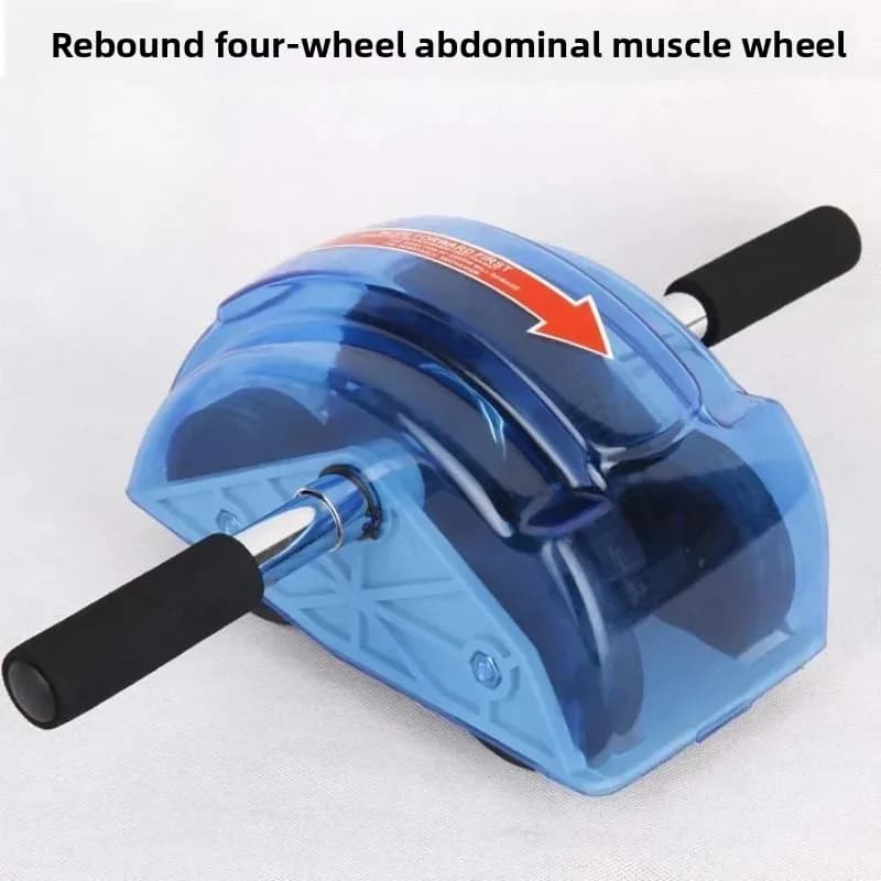 Automatic Rebound Four Wheel Abdominal Roller Household Portable Ab Wheel Core Muscle Training Portable Fitness Equipment