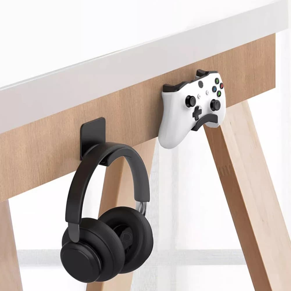 Universal Headphone Stand Adhesive Wall Mount Holder Headphone Holder for Easy Damage-Free Wall Desk Or PC Mounting