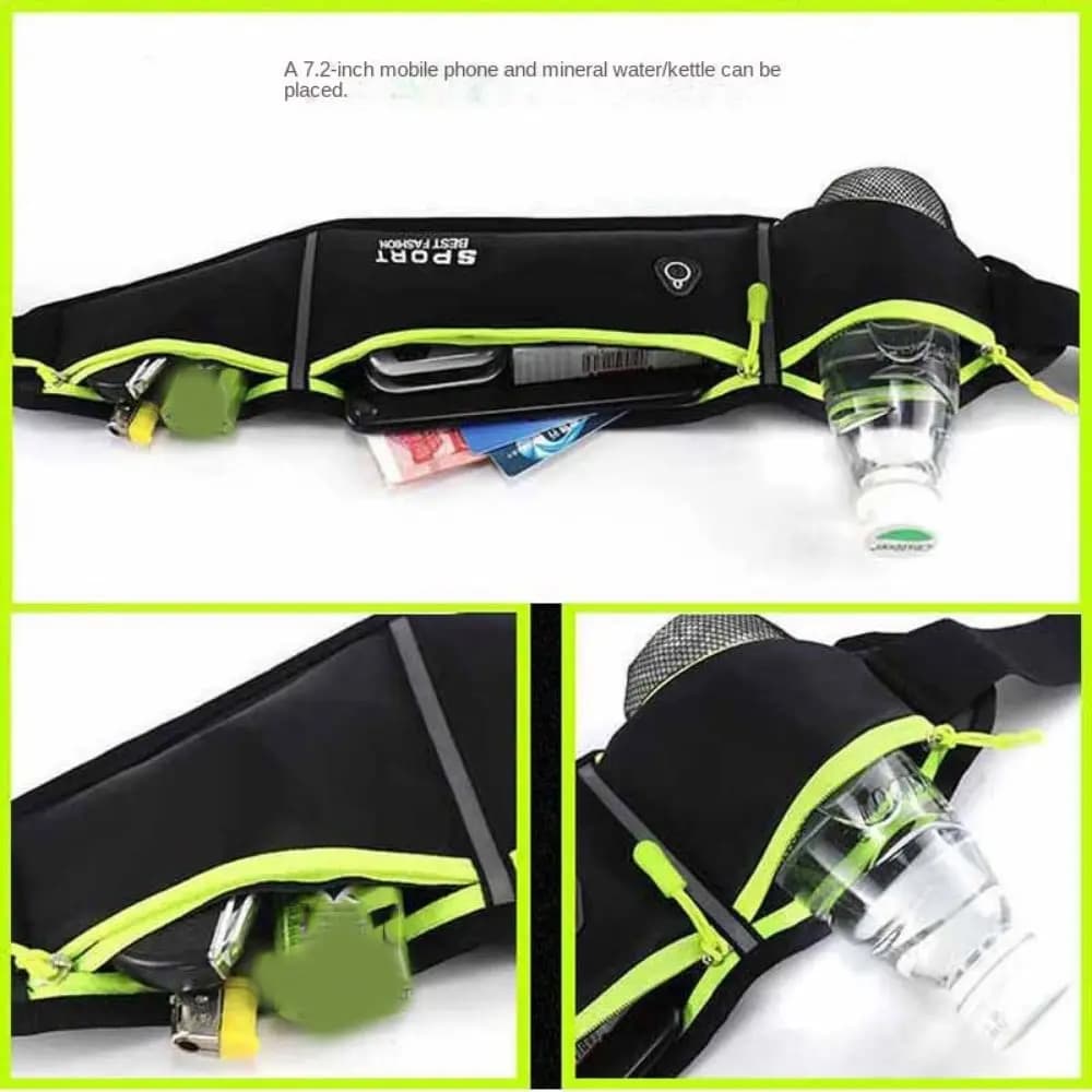 Waterproof Running Waist Bag Invisible Lightweight Running Belt Pouch Adjustable Reflective Strip Marathon Jogging Bag Fitness