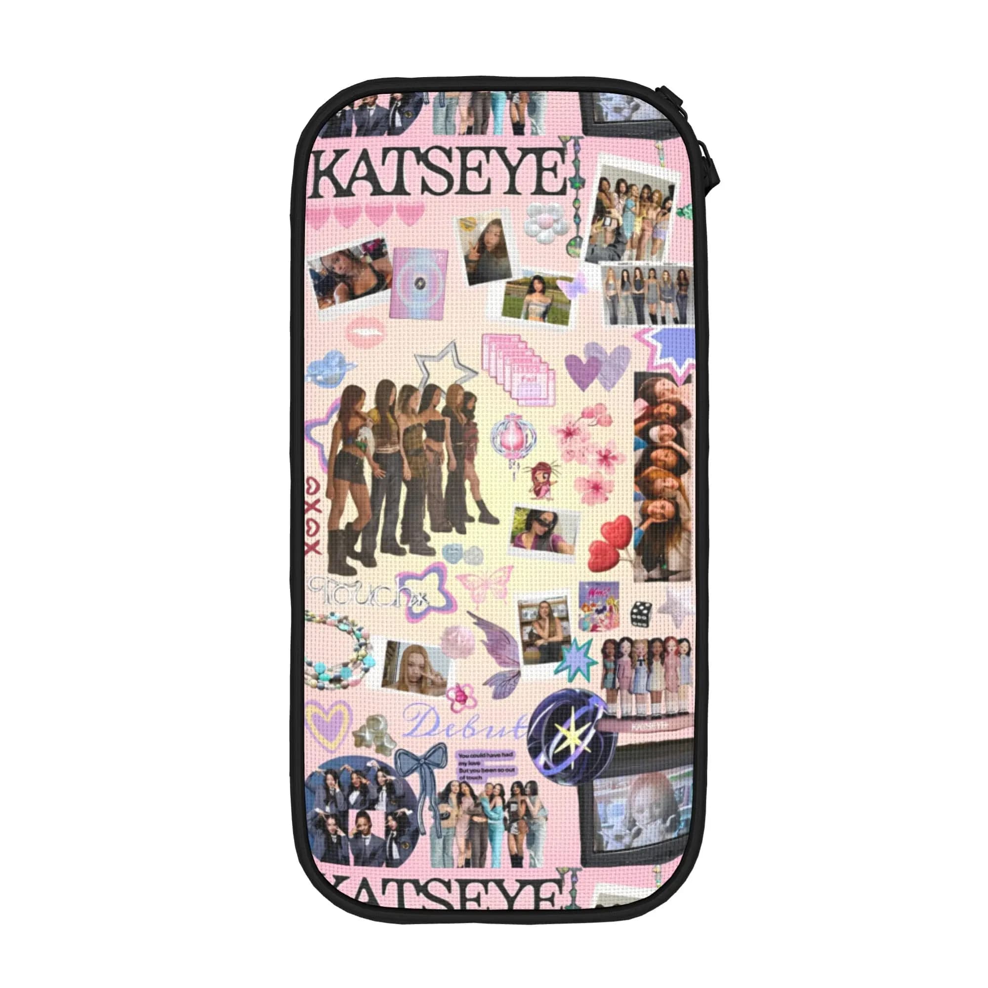 Katseyes Kpop Idol Pencil Case Korean Style Pencil Box Pen Box for Girls Boys Big Capacity Bag Students School Gifts Stationery