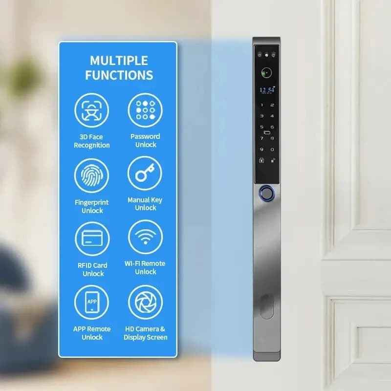 Tuya Wifi Smart Lock esterno per porta in legno/alluminio impronte digitali impermeabili e cerraduras digitali con fotocamera Wifi Inteligente MYT