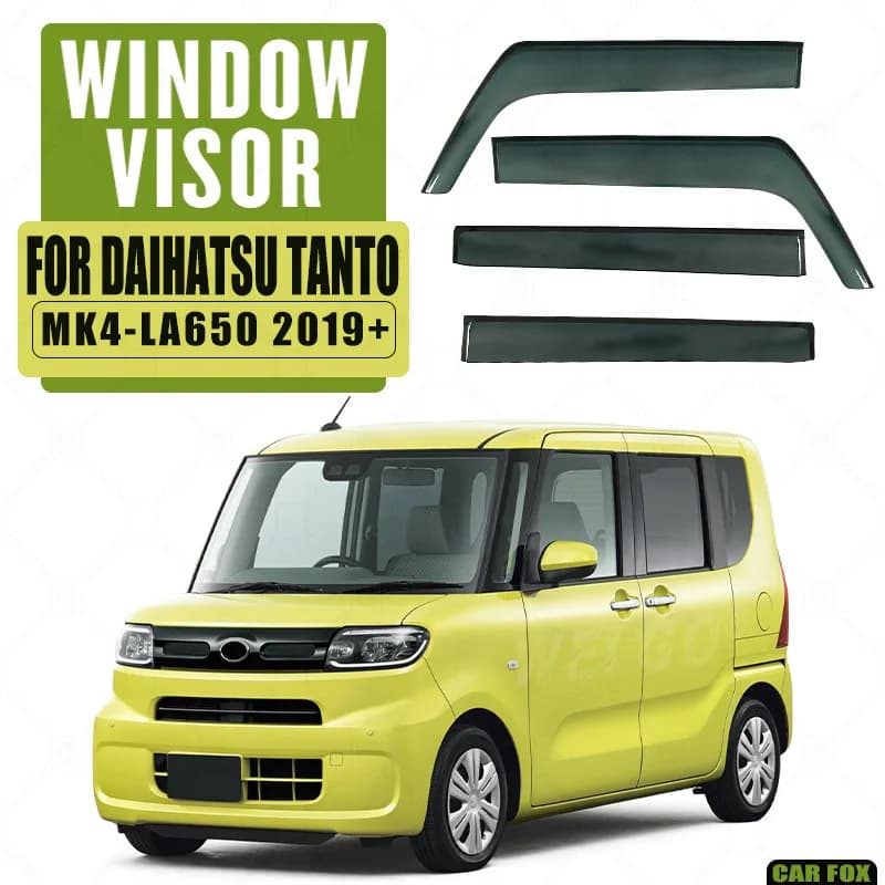 Per DAIHATSU TANTO 2008-2020: Deflettori Parasole per Finestrini Auto, Protezione Antipioggia e Antivento, Accessori Auto