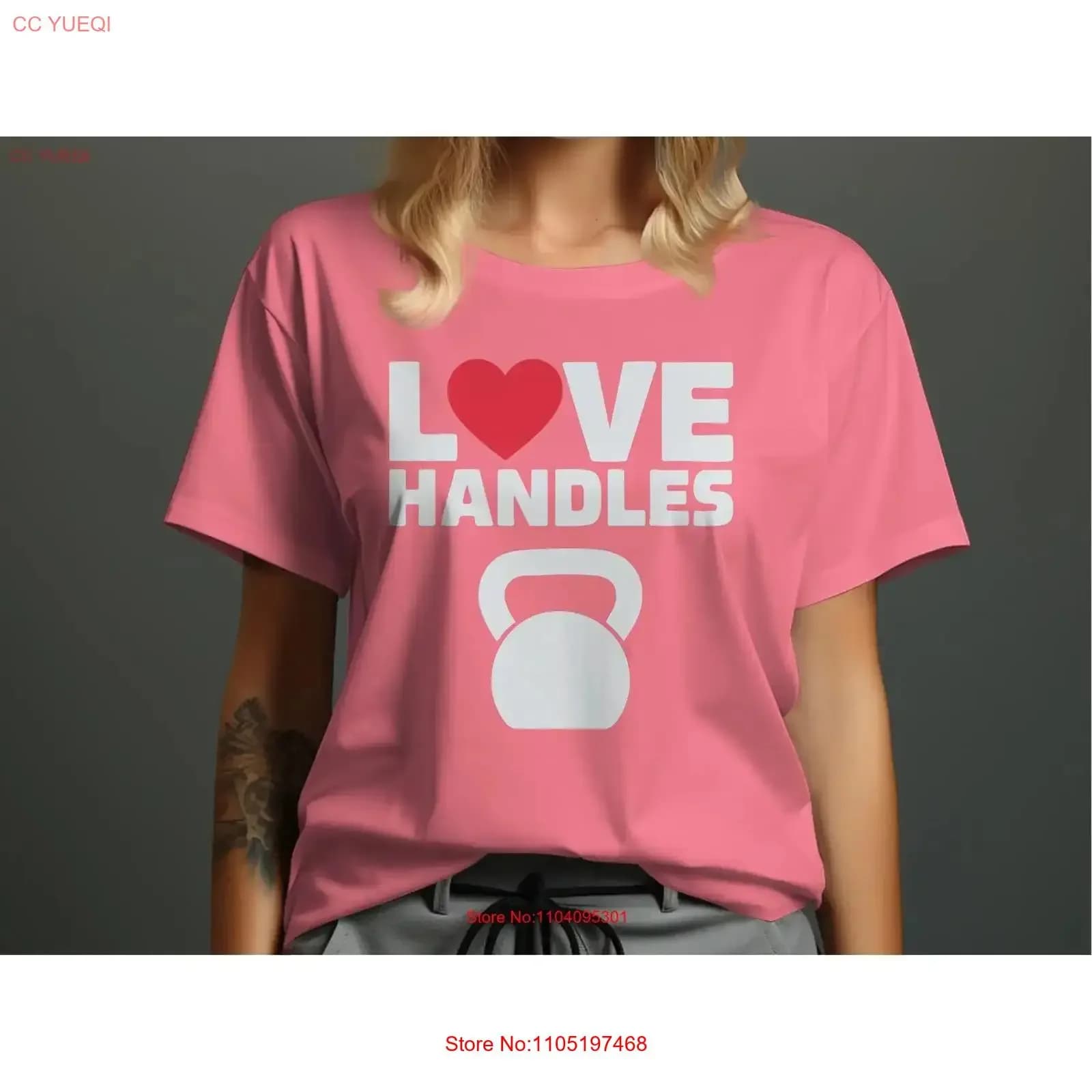DIVERTENT PALESTRA CHANGE for her Love Handles Quote T Kettlebell Fitness Training Carinthian Top Vintage Washing Comfortable Unisex
