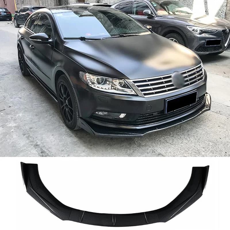 Applicable For Volkswagen Passat CC Accessories 3 Pieces Auto bumper Front Split Lip Body Kit Spoiler Deffuser 2009-2018