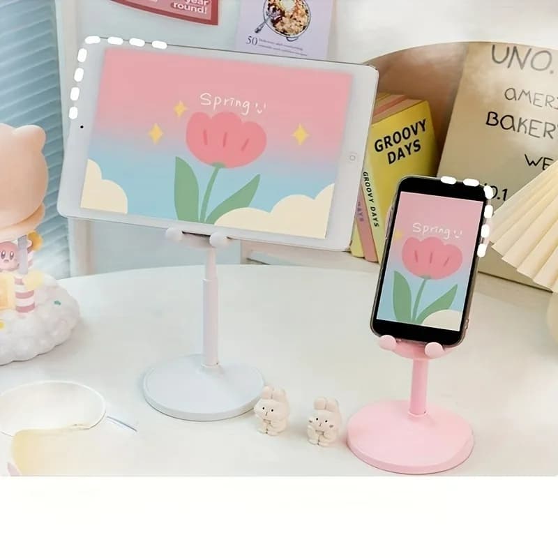 Cute Cartoon Bunny Phone Stand - Adjustable & Compatible With IPhone, Kindle, IPad, Switch, Tablet & More!