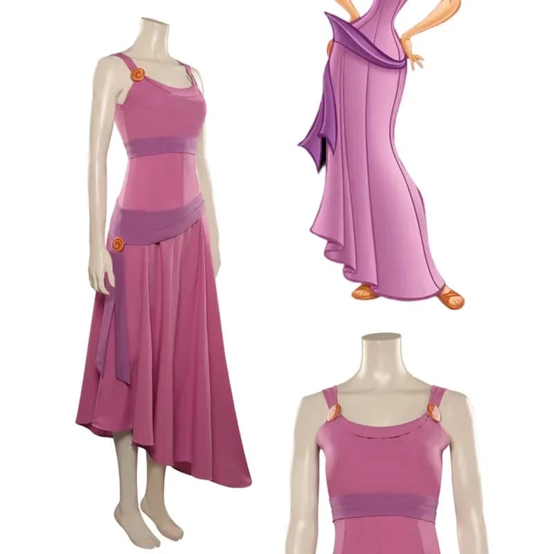 Cosplay Megara Costume Abito cerimoniale Cintura Abiti Abito di carnevale di Halloween Regali per donne adulte Gioco di ruolo cinematografico