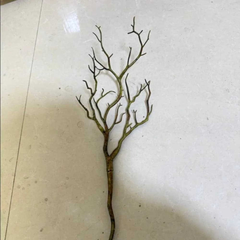 New Decorative Deer Horn Shape Copper, Long Artificial Plant, Plastic Bonsai for Interior Decorations