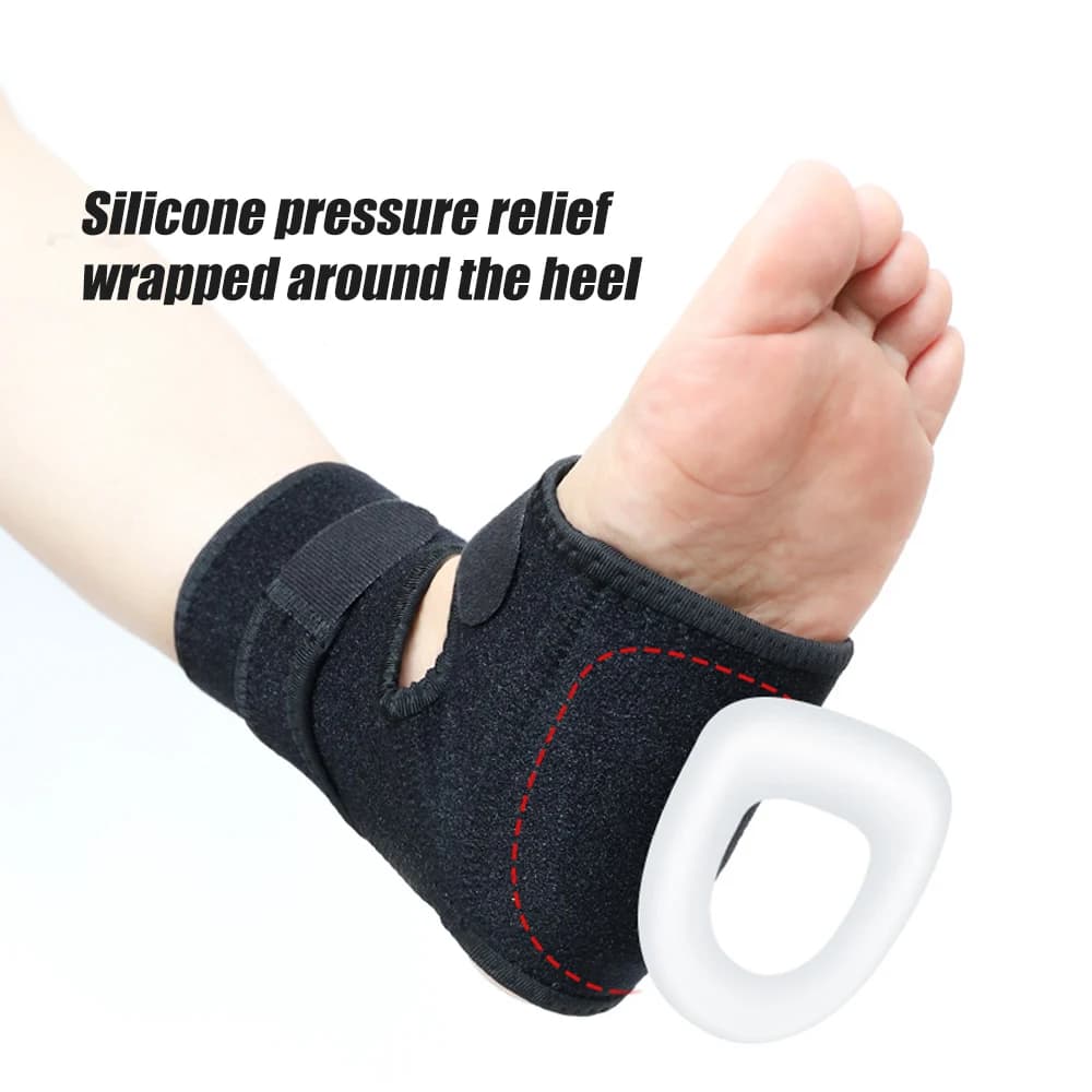 Supporto per Caviglia con Cuscinetto in Silicone (1 Pezzo) - Fascia Compressiva Regolabile per Uomini e Donne, Manica Traspirante per Distorsioni