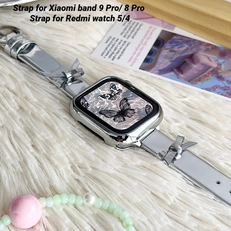 Xiaomi band 9 Pro strap leather strap for Redmi Watch 5/4 women strap Correa SmartWatch sports strap