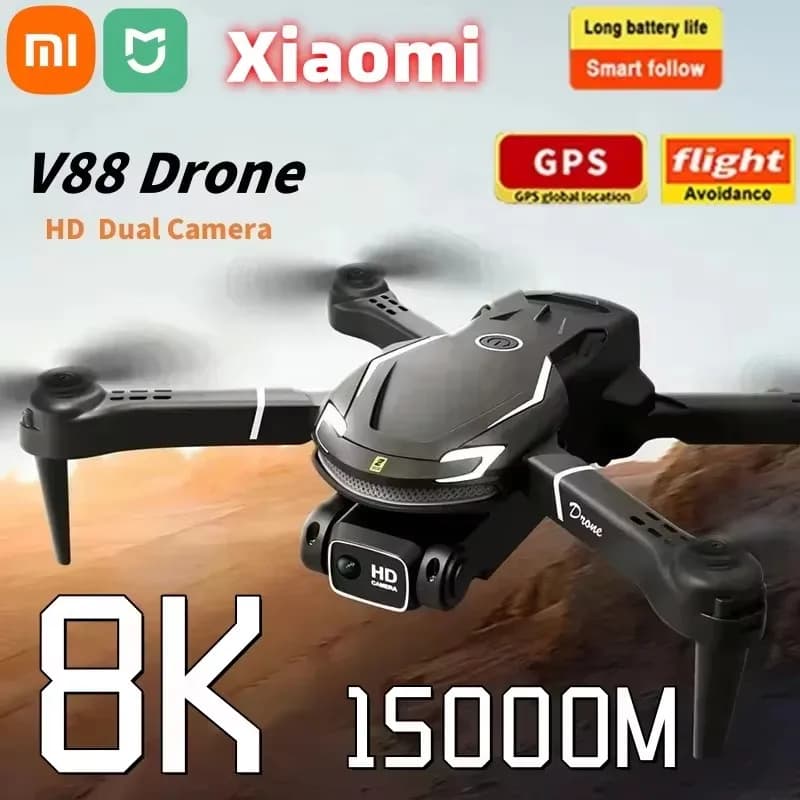 PerXIAOMI MIJIA V88 8k 5G2026 Professionale HD Doppia Fotocamera Fotografia Aerea 15000m Aereo di Controllo Remoto Quadcopter Drone Giocattolo