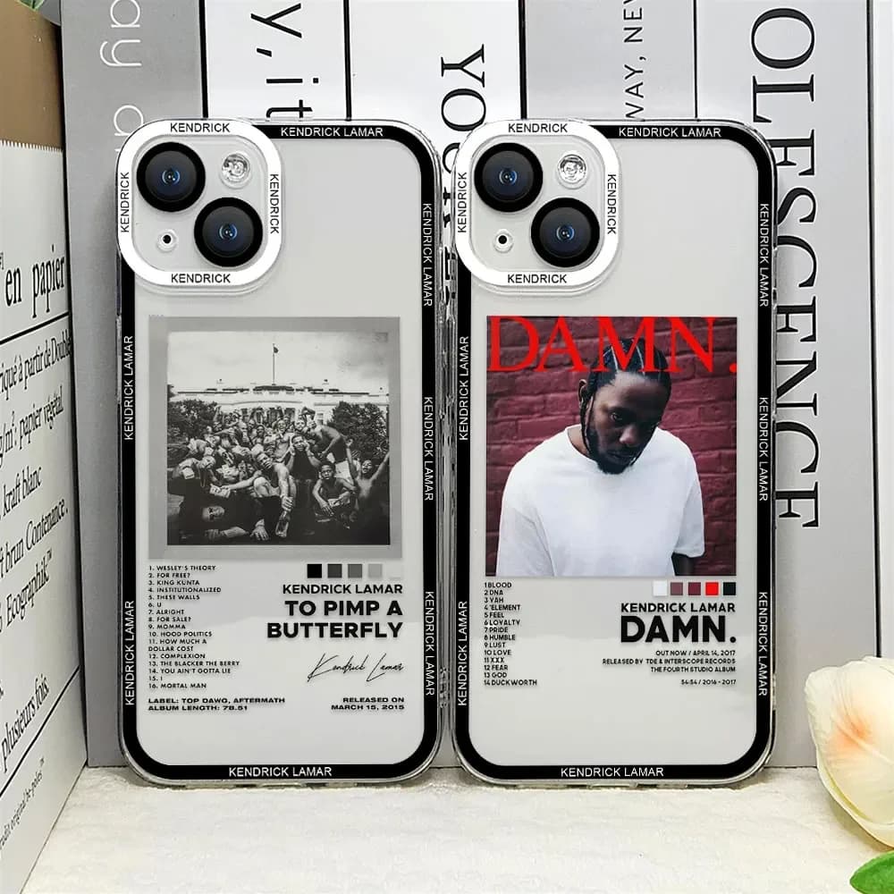 Kendrick Lamar Minimalist Poster Phone Case for IPhone 16 15 14 13 12 11 Pro MAX Mini XS X SE2 8 7 Plus Cover Clear Fundas Coque