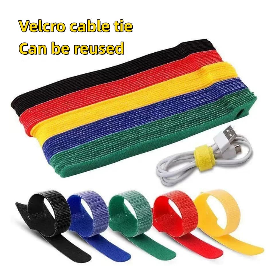 Fascetta stringicavo riutilizzabile da 5,90 pollici, adatta per l'organizzazione dei cavi con chiusura a strappo regolabile per case, uffici e fili.