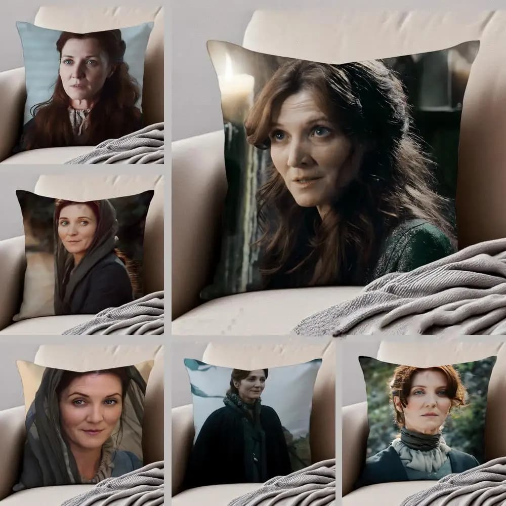 Fodera per cuscino C-Catelyn Stark, federa in lino, morbida e traspirante, protettiva, decorazione per divano