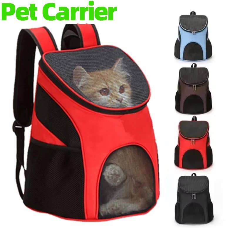 Trasportino per Gatti, Borsa da Viaggio per Animali Domestici, Zaino Portatile Traspirante in Rete per Gatti e Accessori per Animali