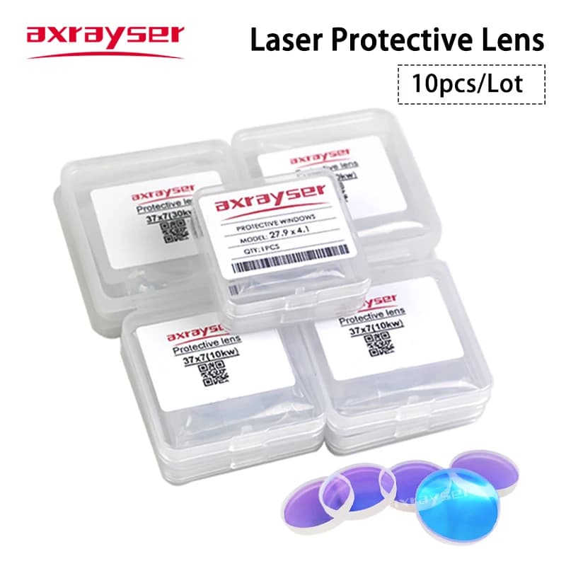 10PCS Lente Laser Finestre protettive 37x7 27.9x4.1 per Raytools Precitec WSX Fibra Potente Testa della macchina da taglio Parte Strumento 1064nm