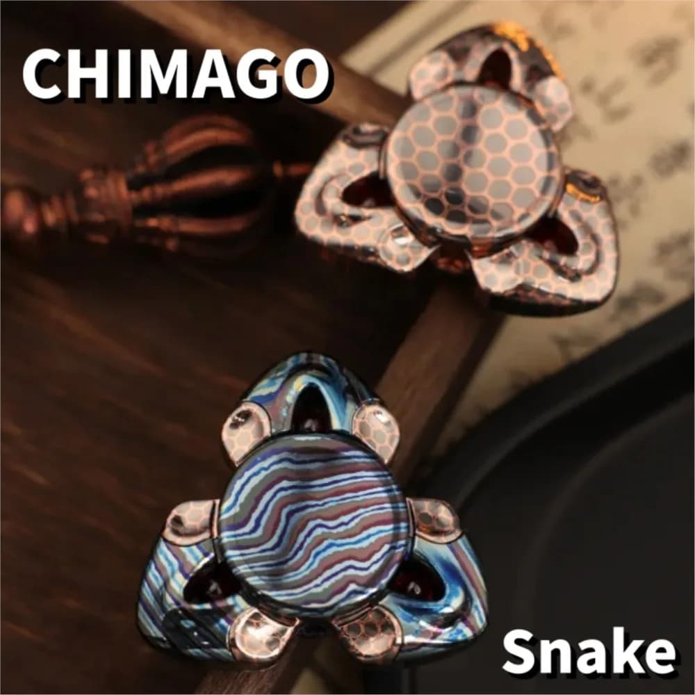 CHIMAGO EDC Snake Fidget Spinner Superconduttore Giroscopio Zircuti Disegni originali Gadget per alleviare l'ansia Fidgeting Spinner