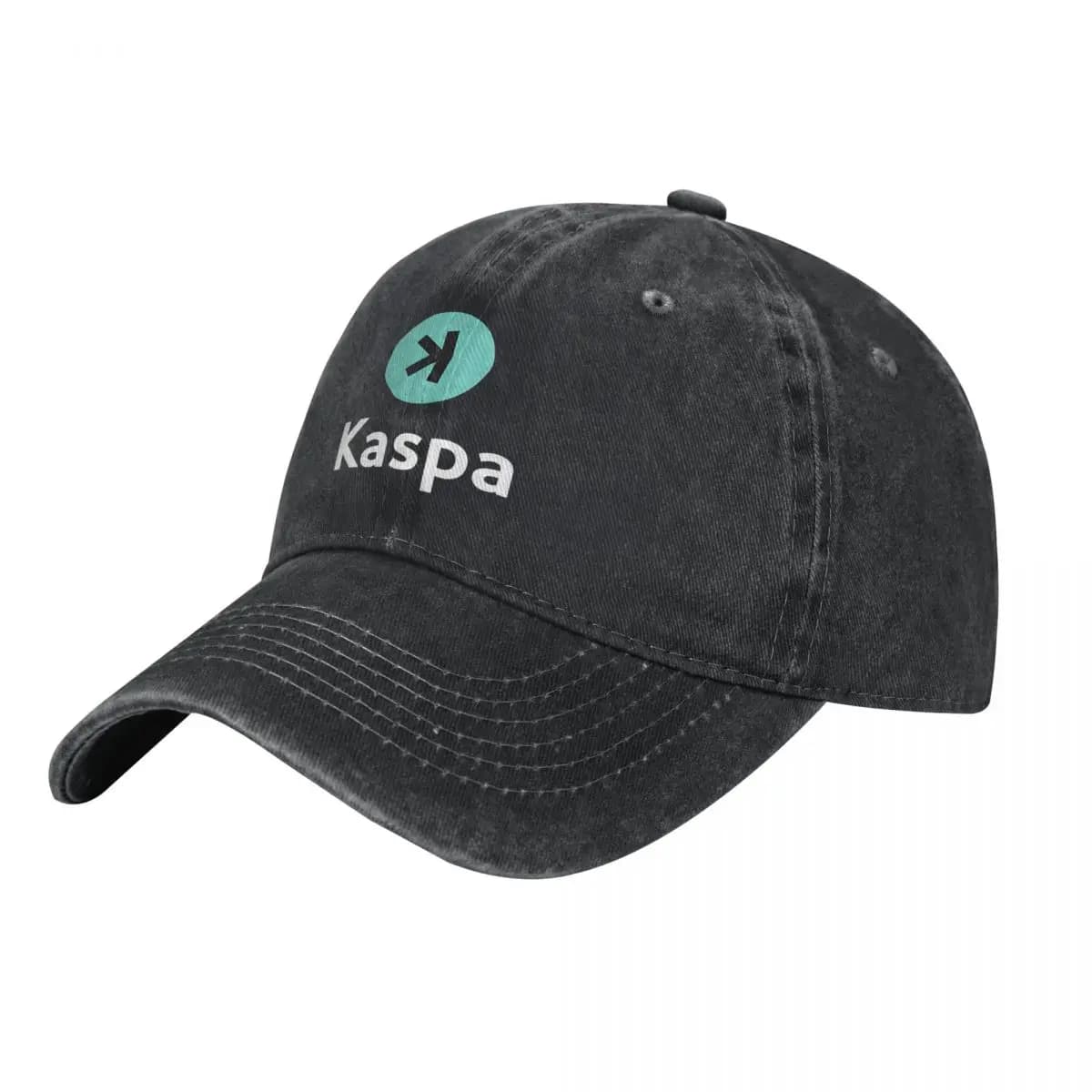 Kaspa KAS Crypto Altcoin - Berretto da baseball alla moda con logo verde impilato pulito Cappello da uomo con visiera da donna