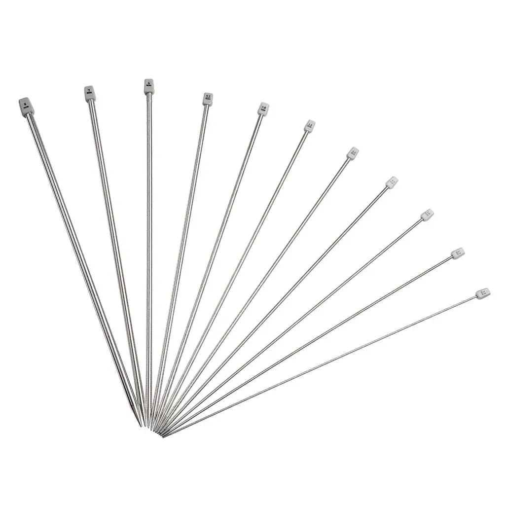 /11Pairs Stainless Steel Knitting Set 11 Size 2-8mm Single Pointed