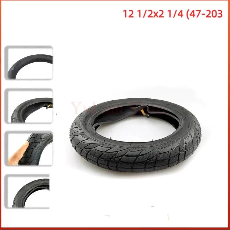 Pneumatico 12 1/2 X 2 1/4 47-203 adatto per monopattini elettrici, e-bike, portabimbi, biciclette pieghevoli, camera d'aria per pneumatici in pollici
