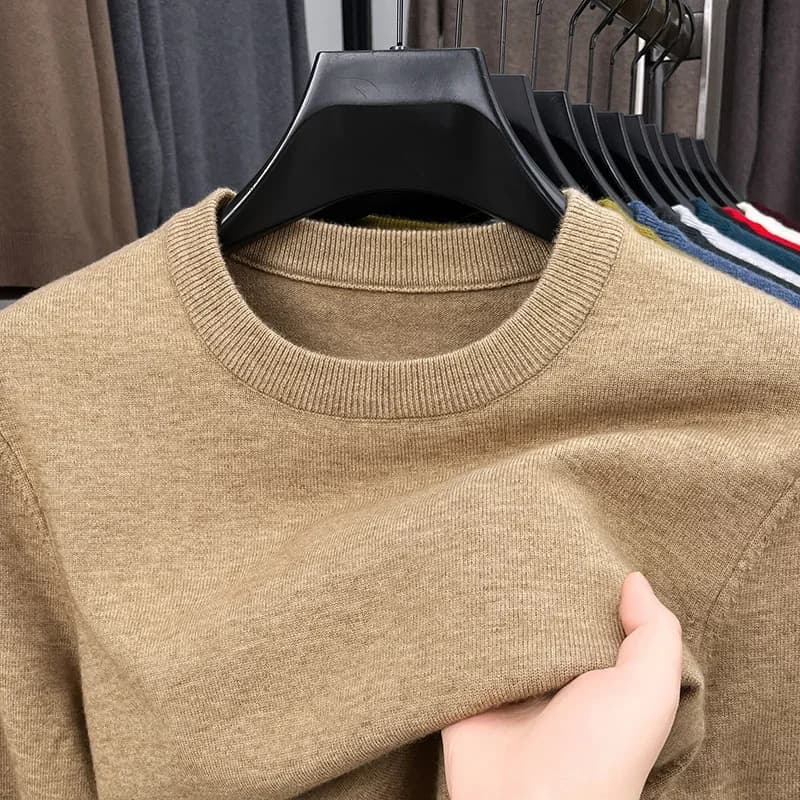2025 Maglione casual da uomo nuovo girocollo manica lunga maglione lavorato a maglia modello diamante moda top versatile