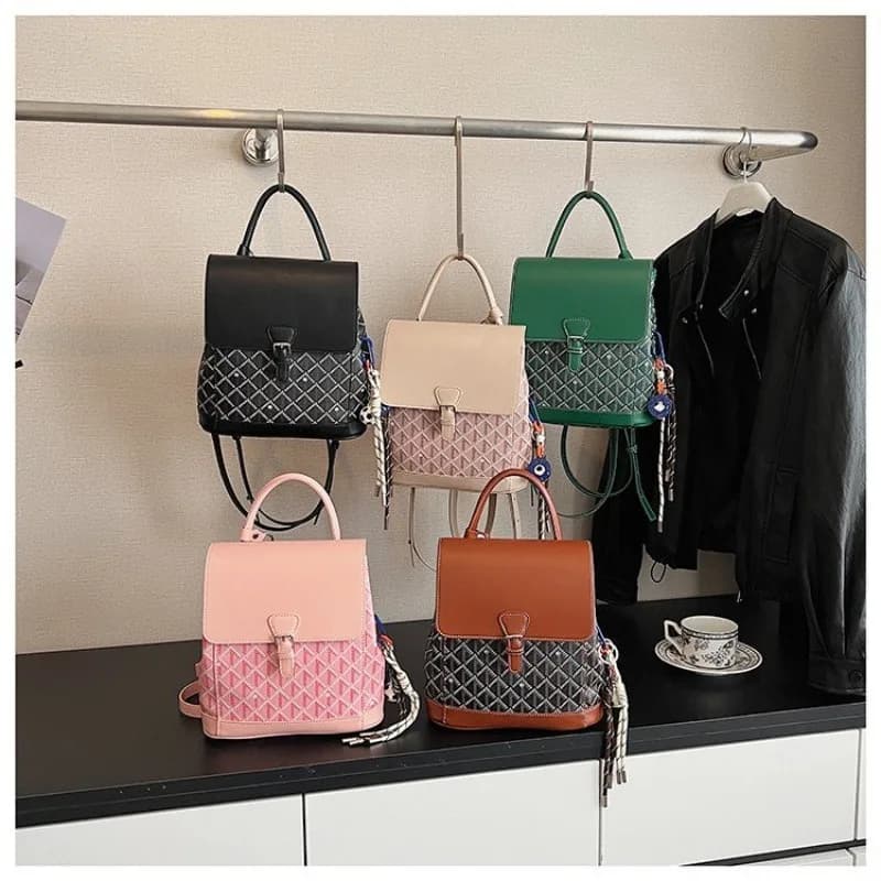 Nuovo Mini Zaino da Donna 2026 - Design Elegante Bicolore, Borsa a Tracolla Leggera, Zainetto Casual di Tendenza per il Pendolarismo Quotidiano