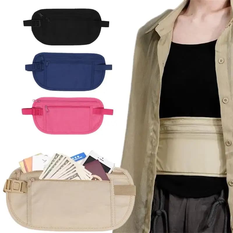 Travel Waist Packs Pouch For Passport Money Hidden Security Wallet Men Women Sport Running Bag Chest Pack Money Fanny Pack