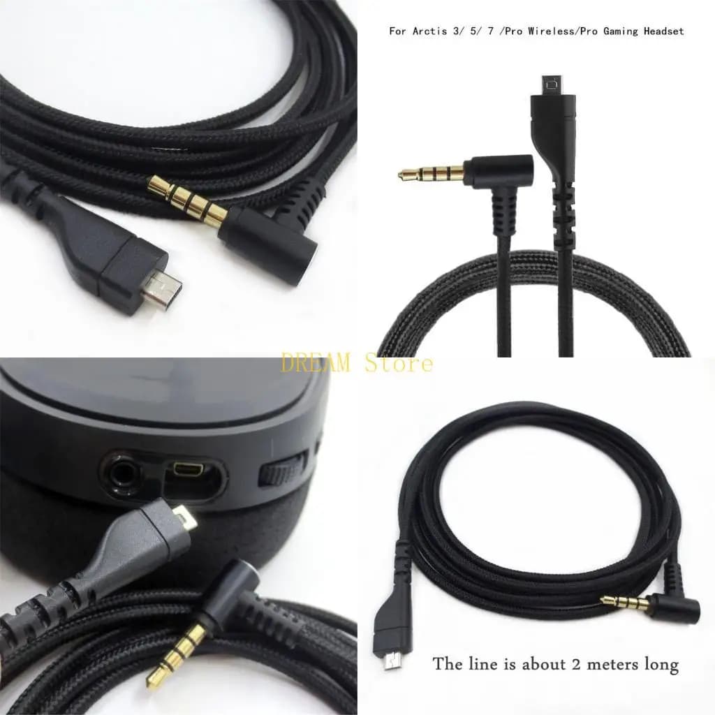 Cavo per cuffie sostitutivo 3,5 mm 2 m lungo 78 pollici per Arctis 3 5 7 Gaming headset cavo prolunga migliore