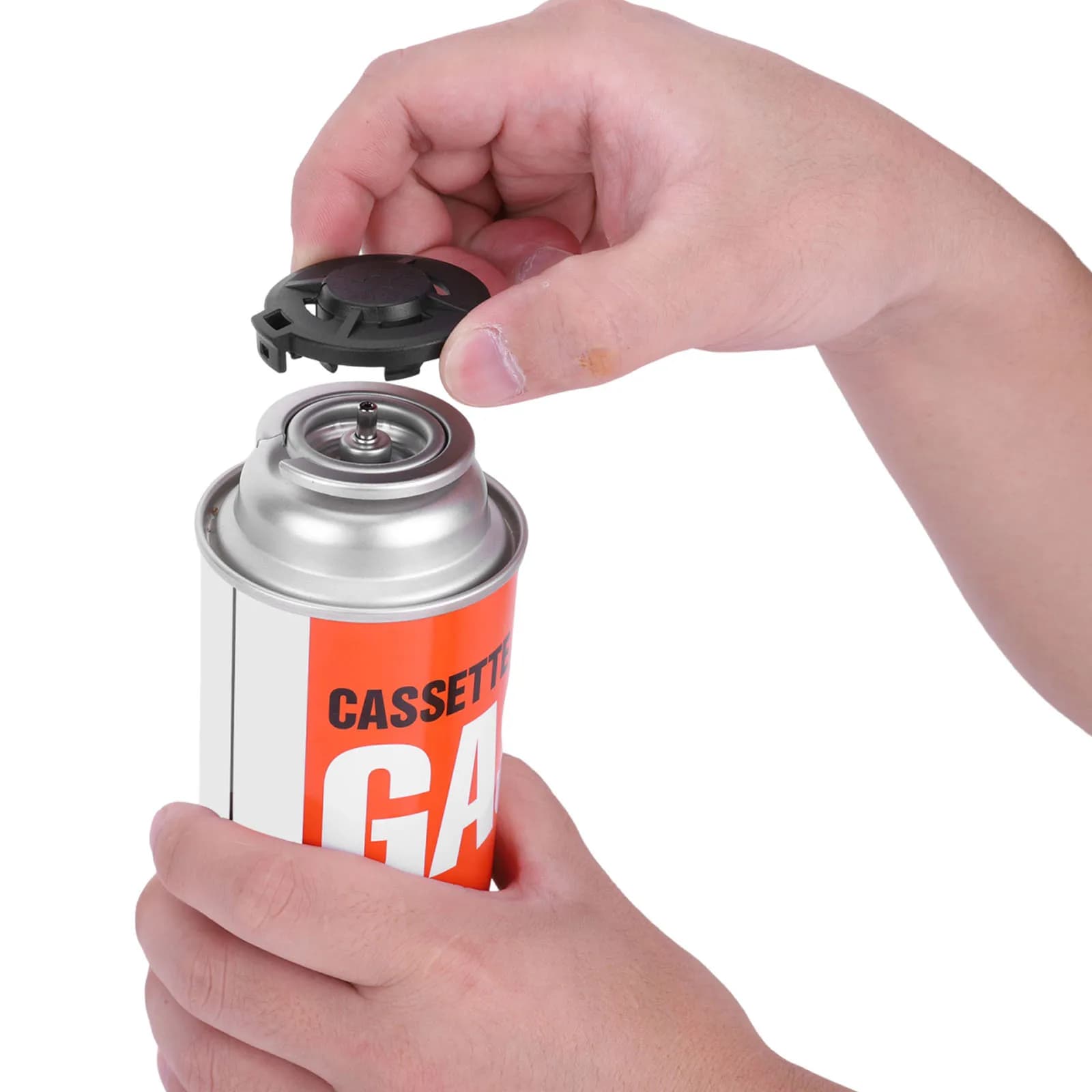 4-Pack Butane Gas Canister Caps with Inflator Nozzle Gas Fuel Canister Caps -Proof for CB-Type Cassette Tanks Hiking Camping