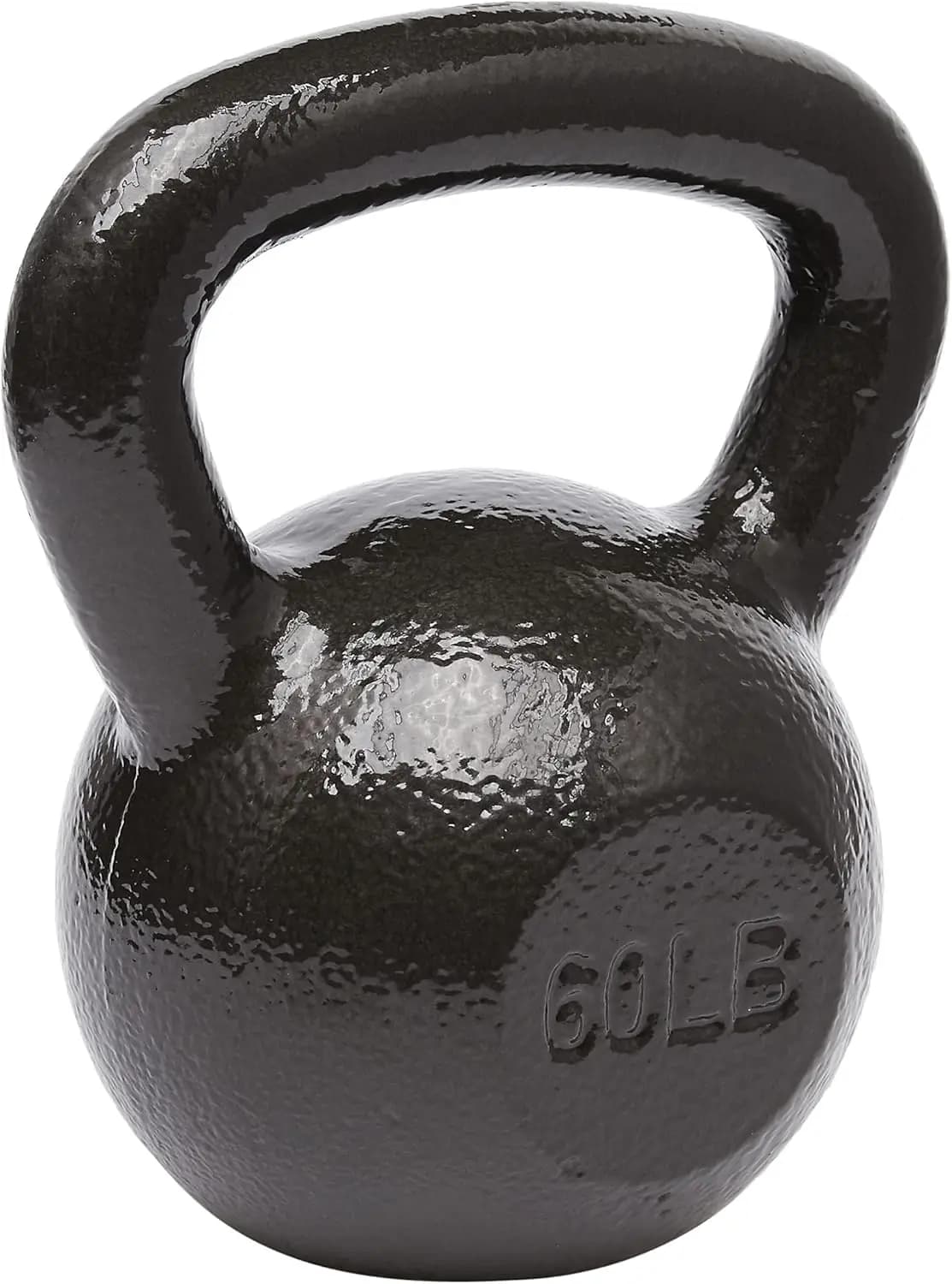 Kettlebell cast iron resistant for strength training, 60 pounds with comfortable grip