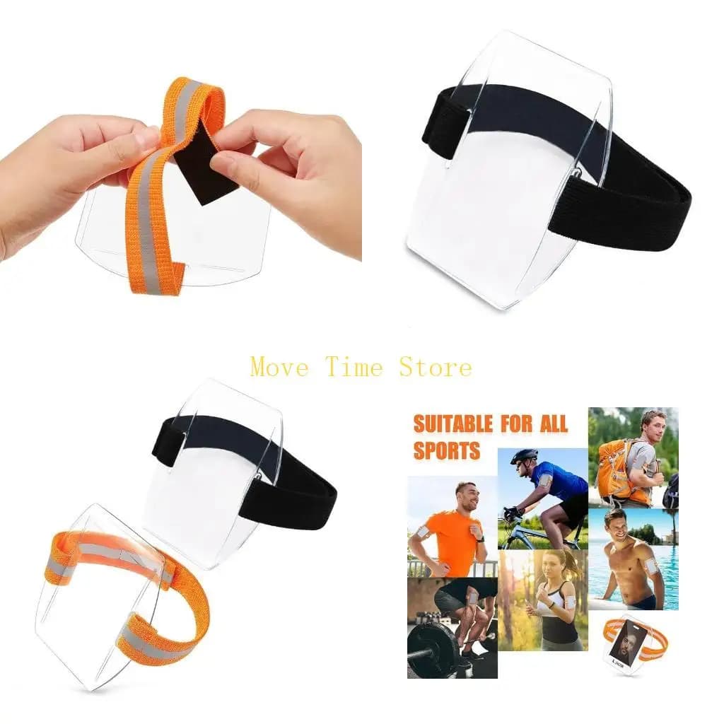 Porta badge da braccio con cintura regolata Fermi per carte in plastica Porta badge per etichette con Porta carte da sci impermeabile
