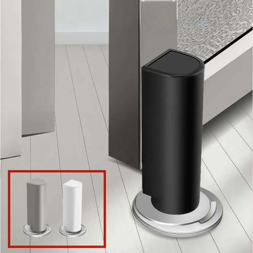 Nuovo Fermaporta Magnetico in Acciaio Inossidabile Senza Foratura, Supporto per Porta a Suzione, Base per Porta Silenziosa e Resistente per Interni
