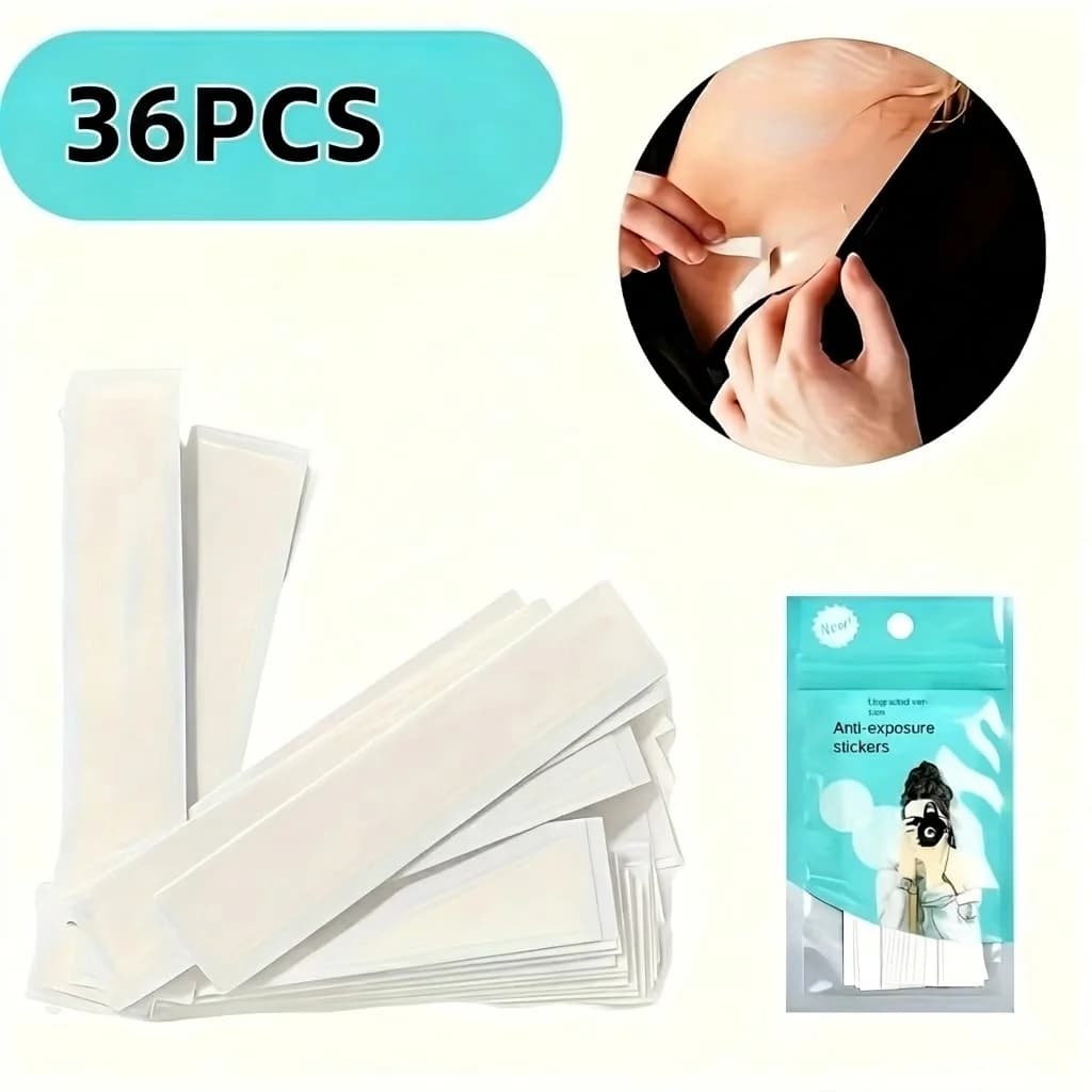 36 pcs transparent non-reflective Lady tape for clothing and body, transparent strong adhesive