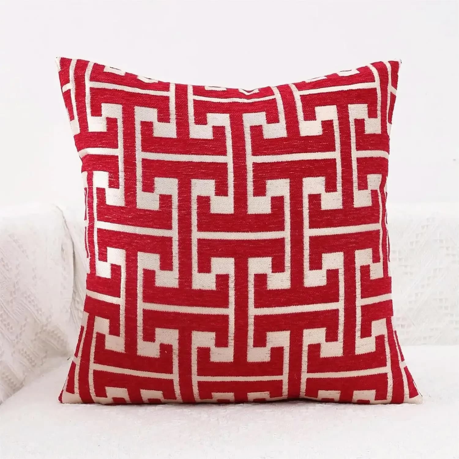 1 pz Red Farmhouse Stripe Set di fodere per cuscini Federe decorative Fodere per cuscini per divano Panca Divano letto 45x45 CM