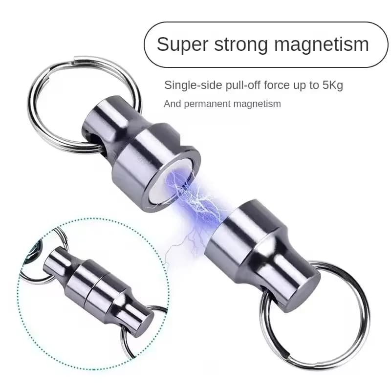Rilascio magnetico per attrezzi da pesca alla carpa Rilascio rete per mulinello da pesca a mosca con portachiavi Clip da pesca Fibbia magnetica Gancio magnetico Fai da te