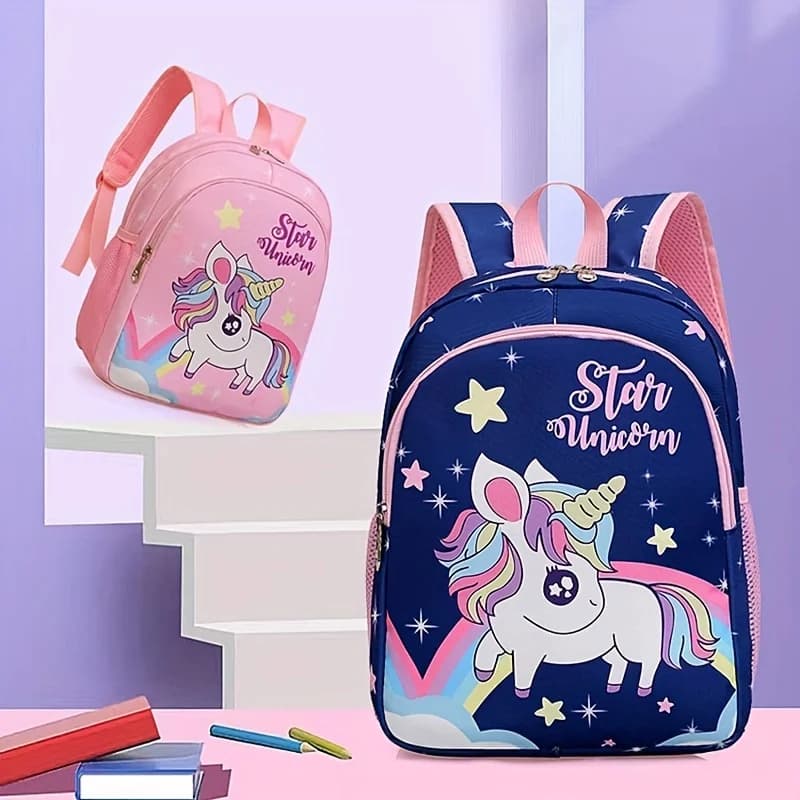 Fashion Kids Girls Schoolbag Child Kawaii Unicorn Printing Backpack Kindergarten Cute Children's School Bag Waterproof Bookbag