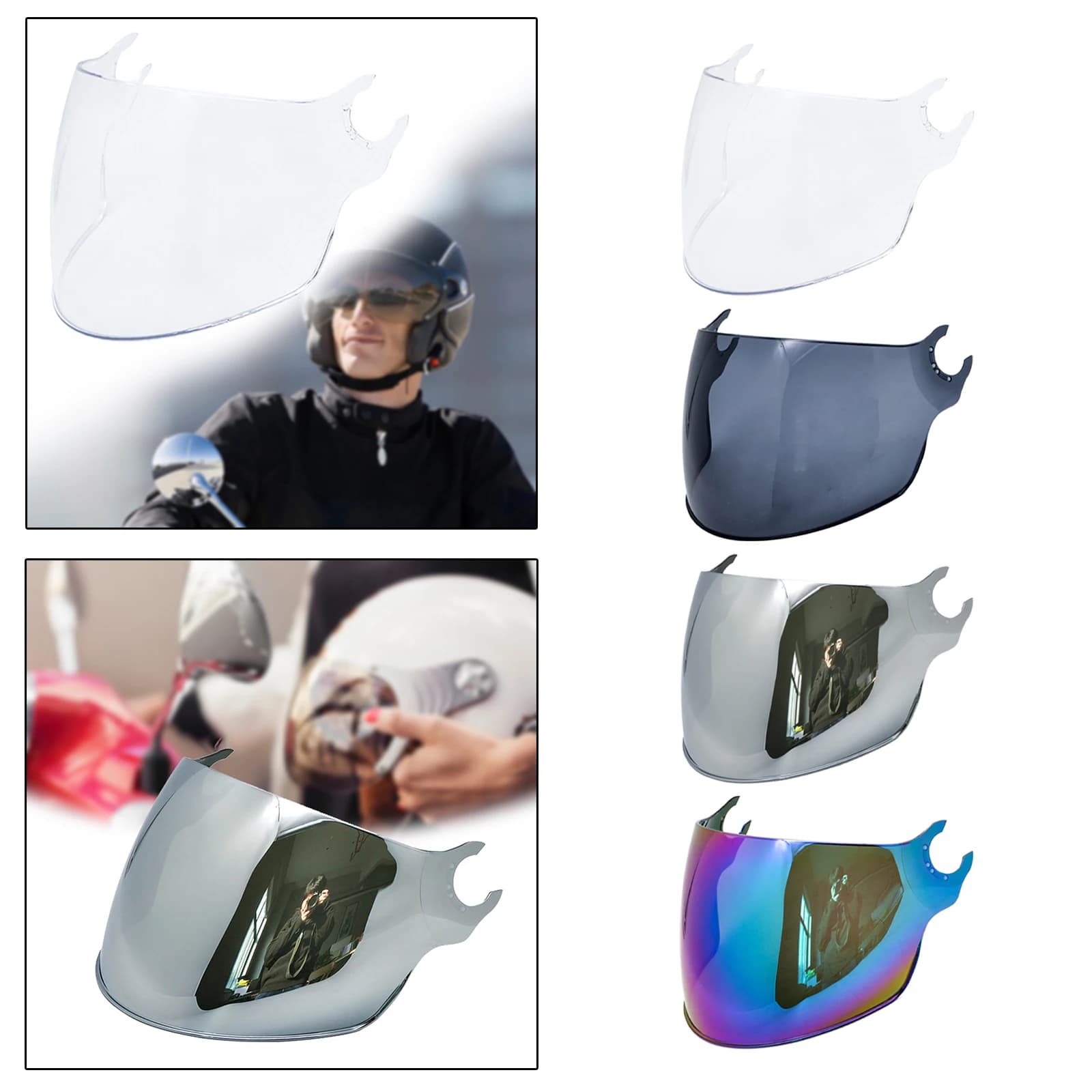 Caschi moto visiera lente robusta moto Wind Cover Lens per LS2 Multicolor