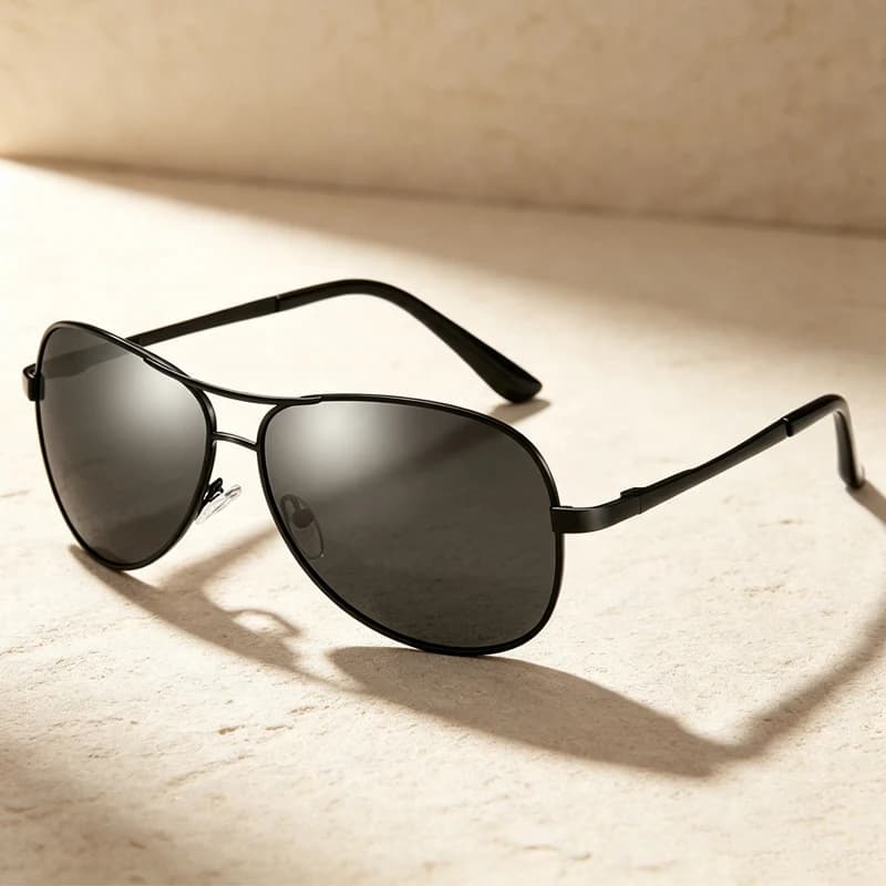 Classic Pilot Polarized Sunglasses Men Women Fashion Metal Aeronautical Sunglasses Vintage UV400 Black Driving Glasses