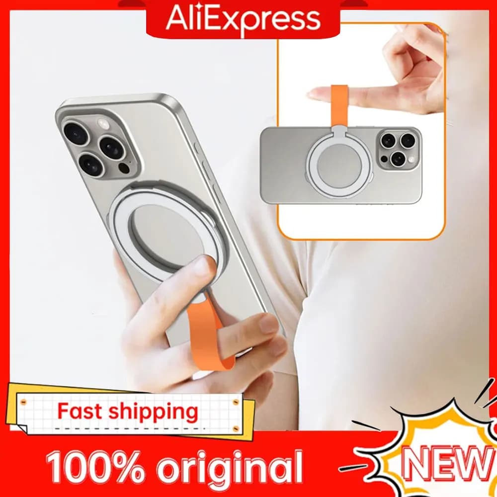 2023 Nuovo forte supporto magnetico per telefono cellulare per accessori Magsafe Supporto magnetico con staffa per cinturino per iPhone 13 14 15 Samsung