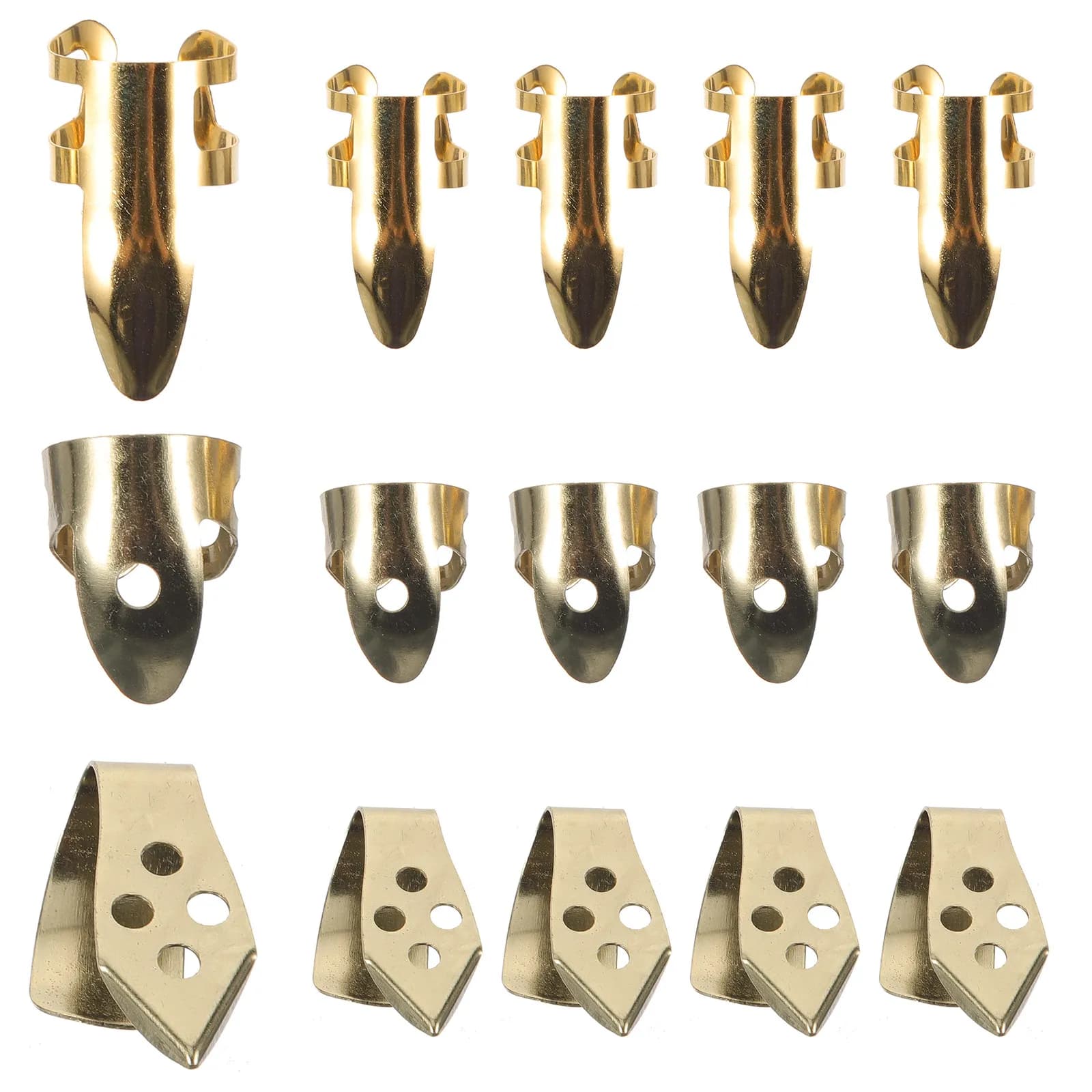 Set di 1 plettri da dito in metallo e plastica, protezioni per dita per chitarra e banjo, plettri per il suono a percussione