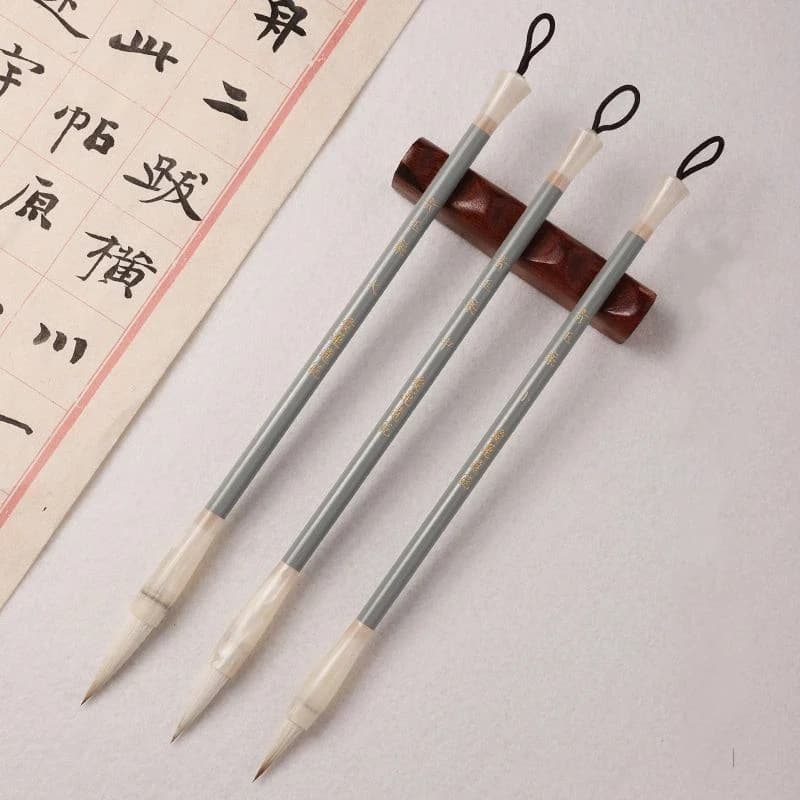 Traditional Handmade Chinese Calligraphy Brush Set Mixed Hair for Running And Regular Script Practice Ideal for Beginners