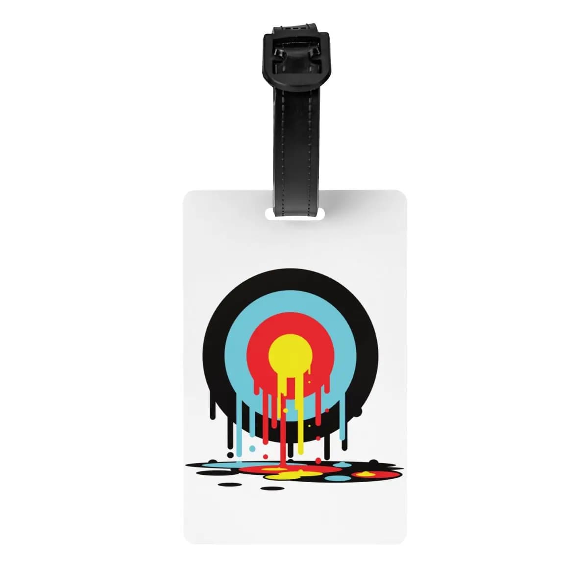Etichetta personalizzata per bagagli con bersaglio piangente con biglietto da visita tiro con l'arco Archer Darts Shoot Privacy Cover ID Label per borsa da viaggio valigia