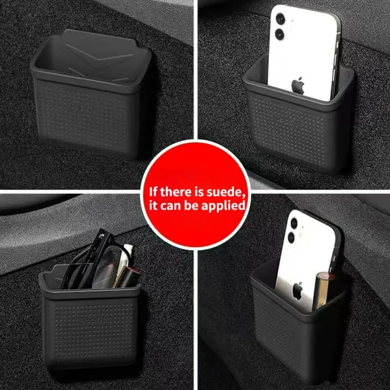 Organizer Nascosto per Tesla Model 3 Y S X 2017-2022 2023, Portaoggetti in Silicone per Auto, Porta Telefono e Monete, Accessori Auto