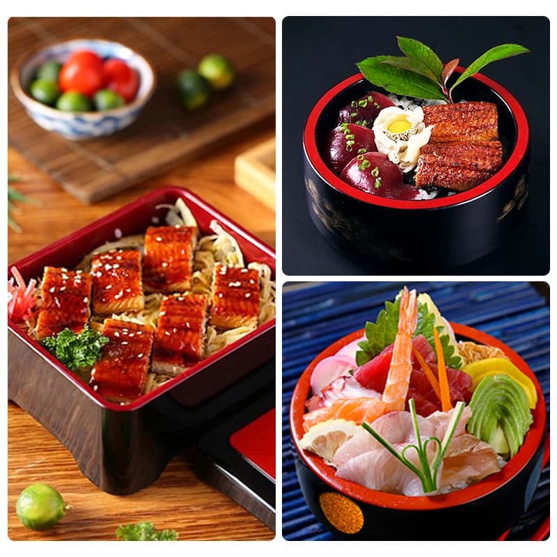 Scatole per il pranzo Bento per sushi in anguilla per la scuola dei bambini per la preparazione dei pasti salutari giapponesi Contenitore per snack con coperchio